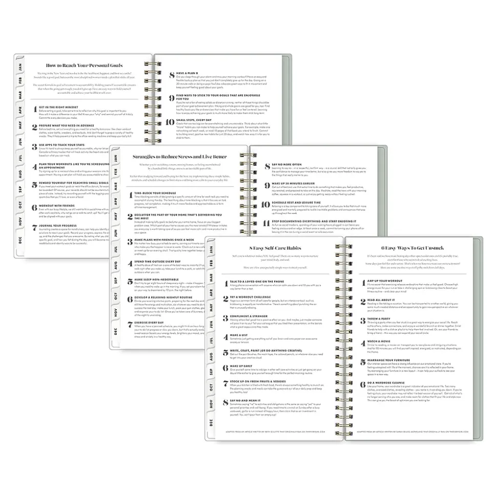 2025 Blue Sky Day Designer The Everygirl Tuberose 5" x 8" Weekly & Monthly Planner, Plastic Cover, Green/White (150776)