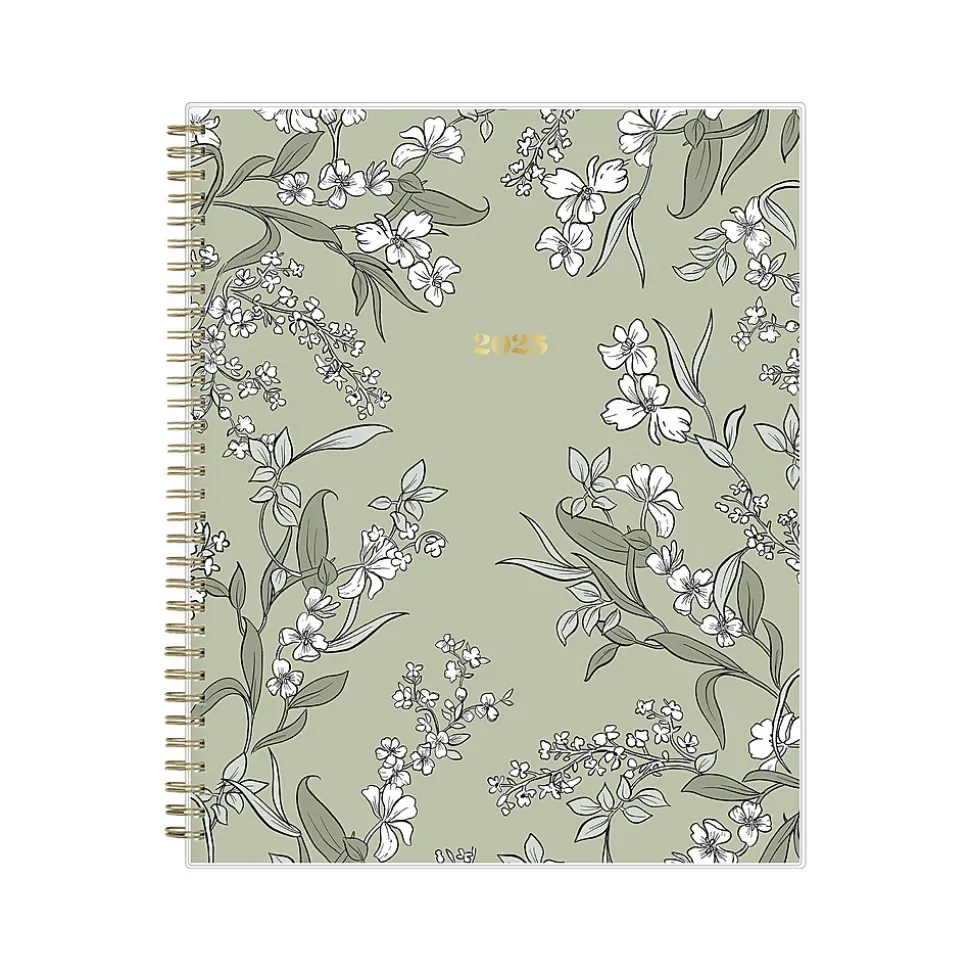 2025 Blue Sky Day Designer The Everygirl Tuberose 8.5" x 11" Weekly Planner, Plastic Cover, Green/White (150775)