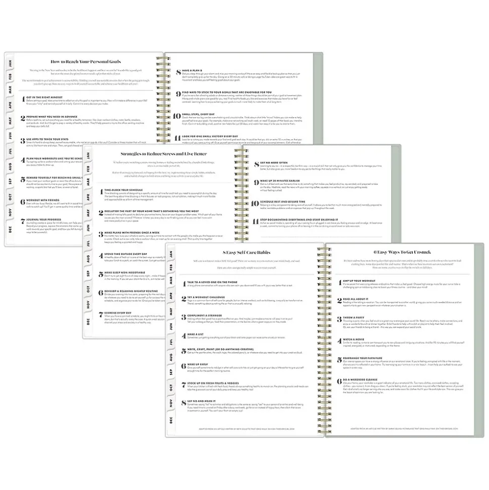 2025 Blue Sky Day Designer The Everygirl Tuberose 8.5" x 11" Weekly Planner, Plastic Cover, Green/White (150775)