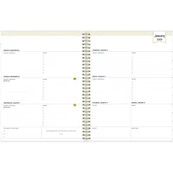 2025 Blue Sky Day Designer Tile 8.5" x 11" Weekly & Monthly Planner, Plastic Cover, Blue/White (101411-25)