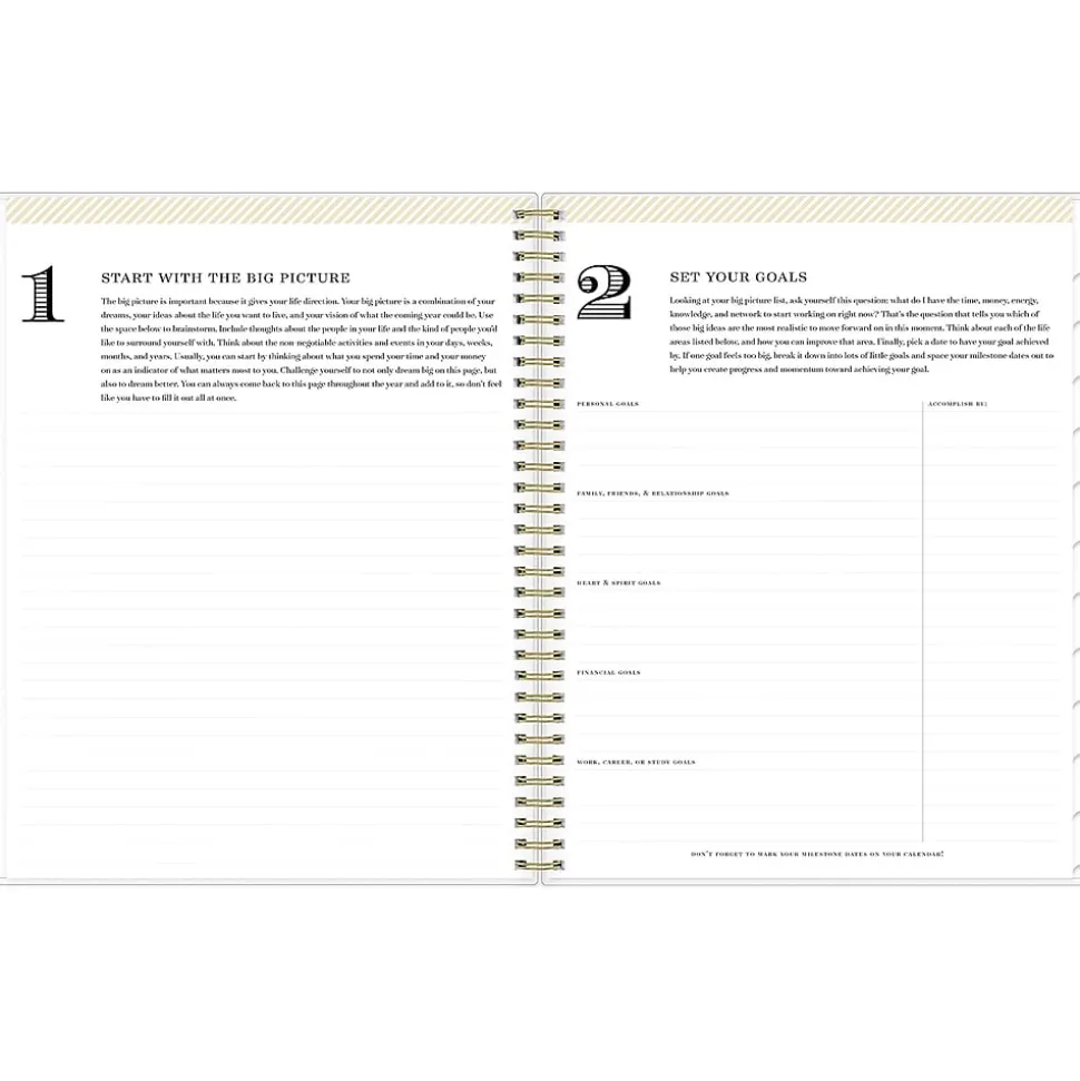 2025 Blue Sky Day Designer Tile 8.5" x 11" Weekly & Monthly Planner, Plastic Cover, Blue/White (101411-25)