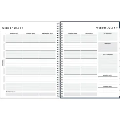 2024-2025 Blue Sky Decosta Blue 8.5" x 11" Academic Weekly & Monthly Student Planner, Plastic Cover (150459)