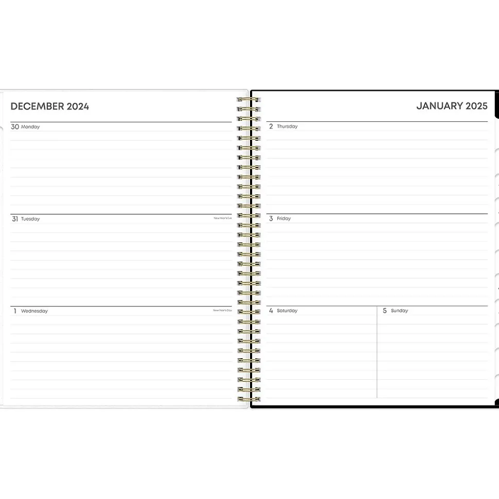 2025 Blue Sky Deelie 8.5" x 11" Weekly & Monthly Planner, Plastic Cover, White/Gray (152249)