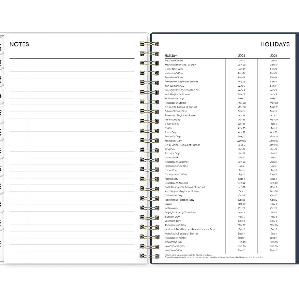 2025 Blue Sky Dellania 5" x 8" Weekly & Monthly Planner, Plastic Cover, Multicolor (148215)
