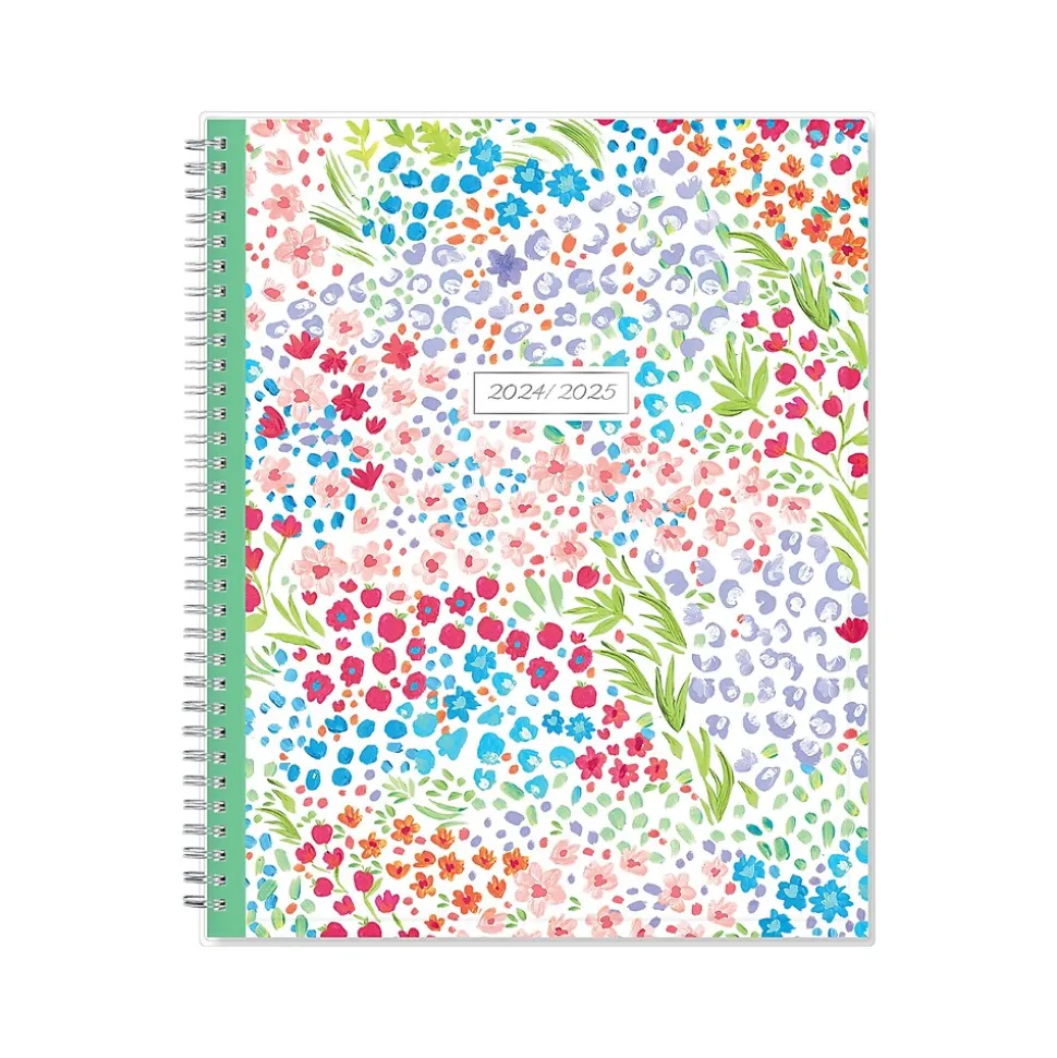 2024-2025 Blue Sky Ditsy Dapple Light 8.5" x 11" Academic Weekly & Monthly Teacher Planner, Plastic Cover, Multicolor