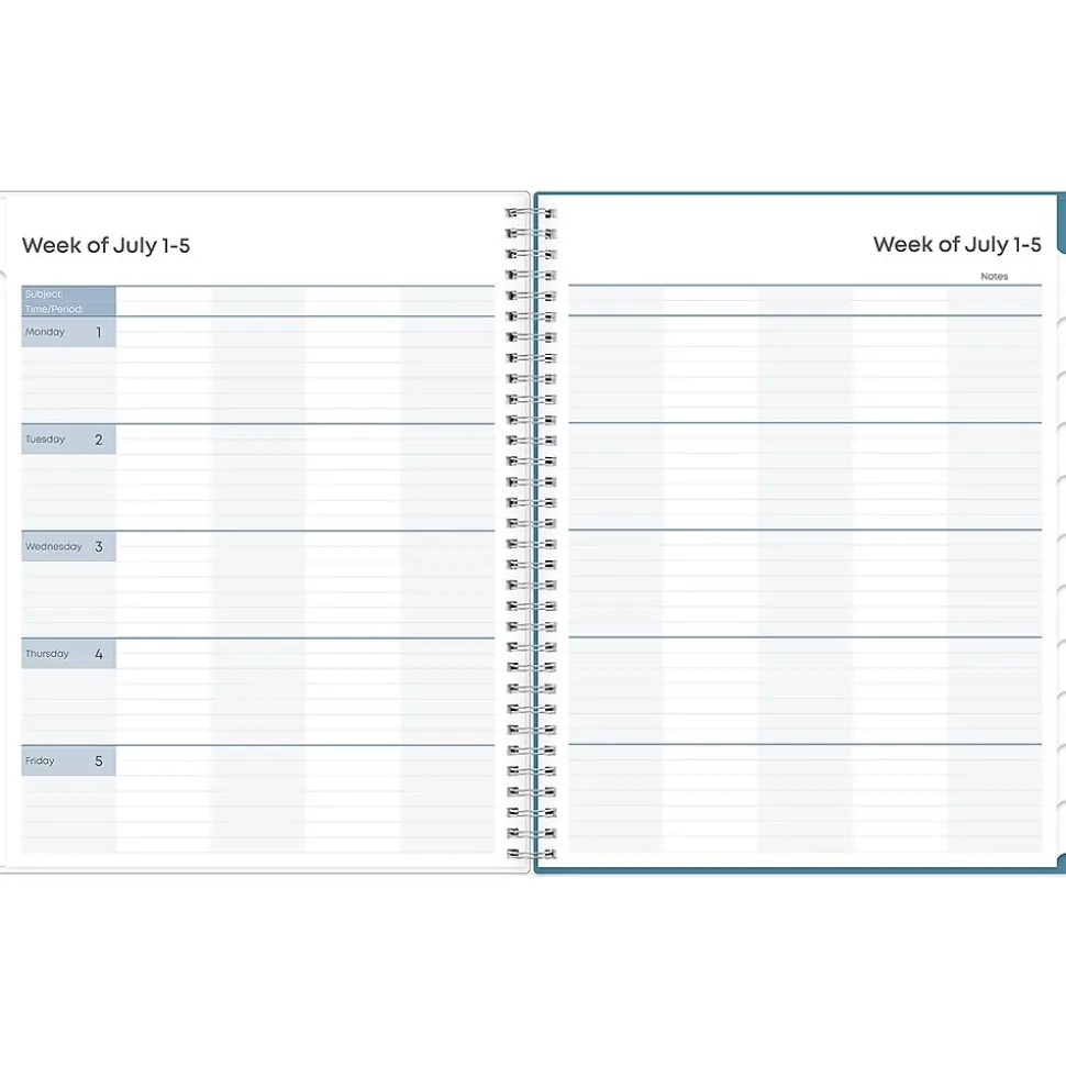 2024-2025 Blue Sky Ditsy Dapple Light 8.5" x 11" Academic Weekly & Monthly Teacher Planner, Plastic Cover, Multicolor