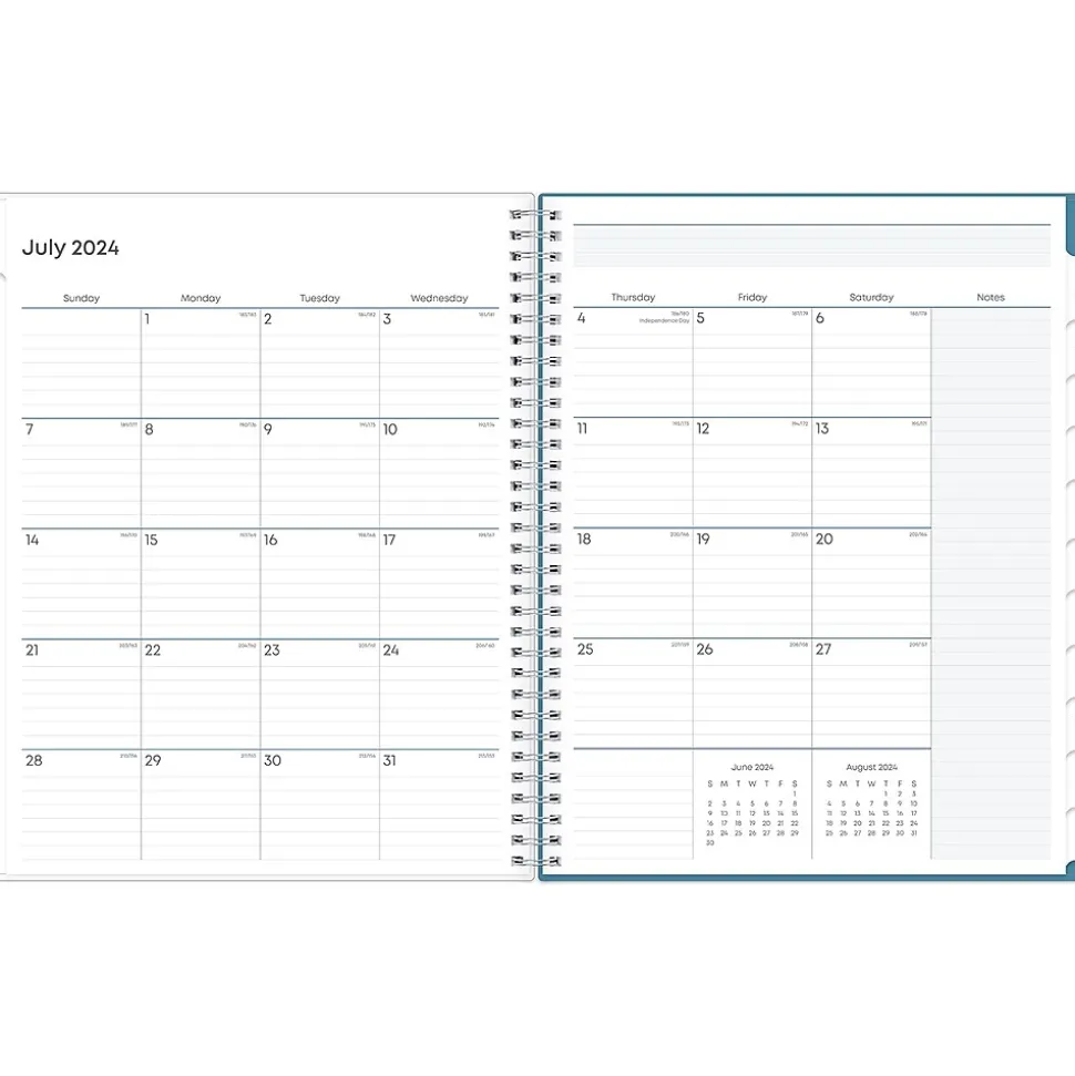 2024-2025 Blue Sky Ditsy Dapple Light 8.5" x 11" Academic Weekly & Monthly Teacher Planner, Plastic Cover, Multicolor