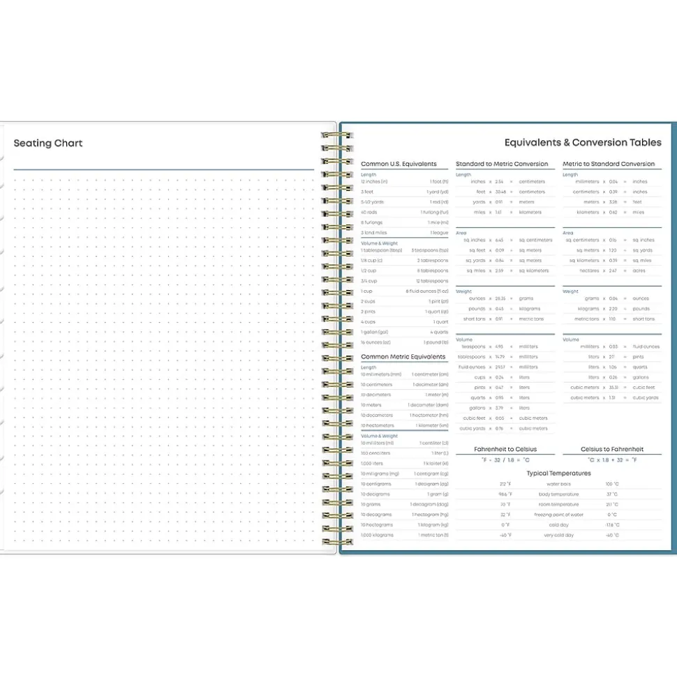 2024-2025 Blue Sky Ditsy Dapple Light 8.5" x 11" Academic Weekly & Monthly Teacher Planner, Plastic Cover, Multicolor