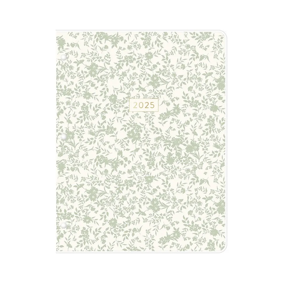 2025 Blue Sky Effine 8.5" x 11" Monthly Planner, Plastic Cover, Green (147940)