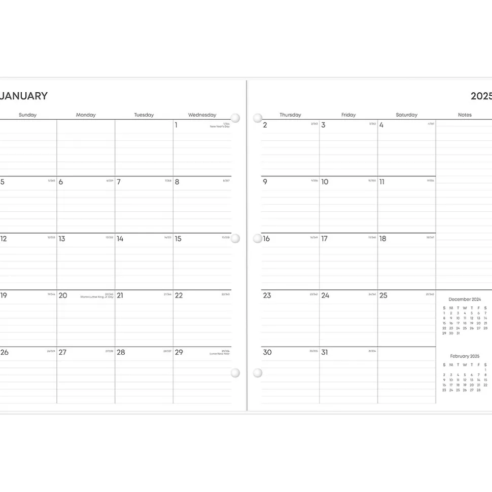 2025 Blue Sky Effine 8.5" x 11" Monthly Planner, Plastic Cover, Green (147940)