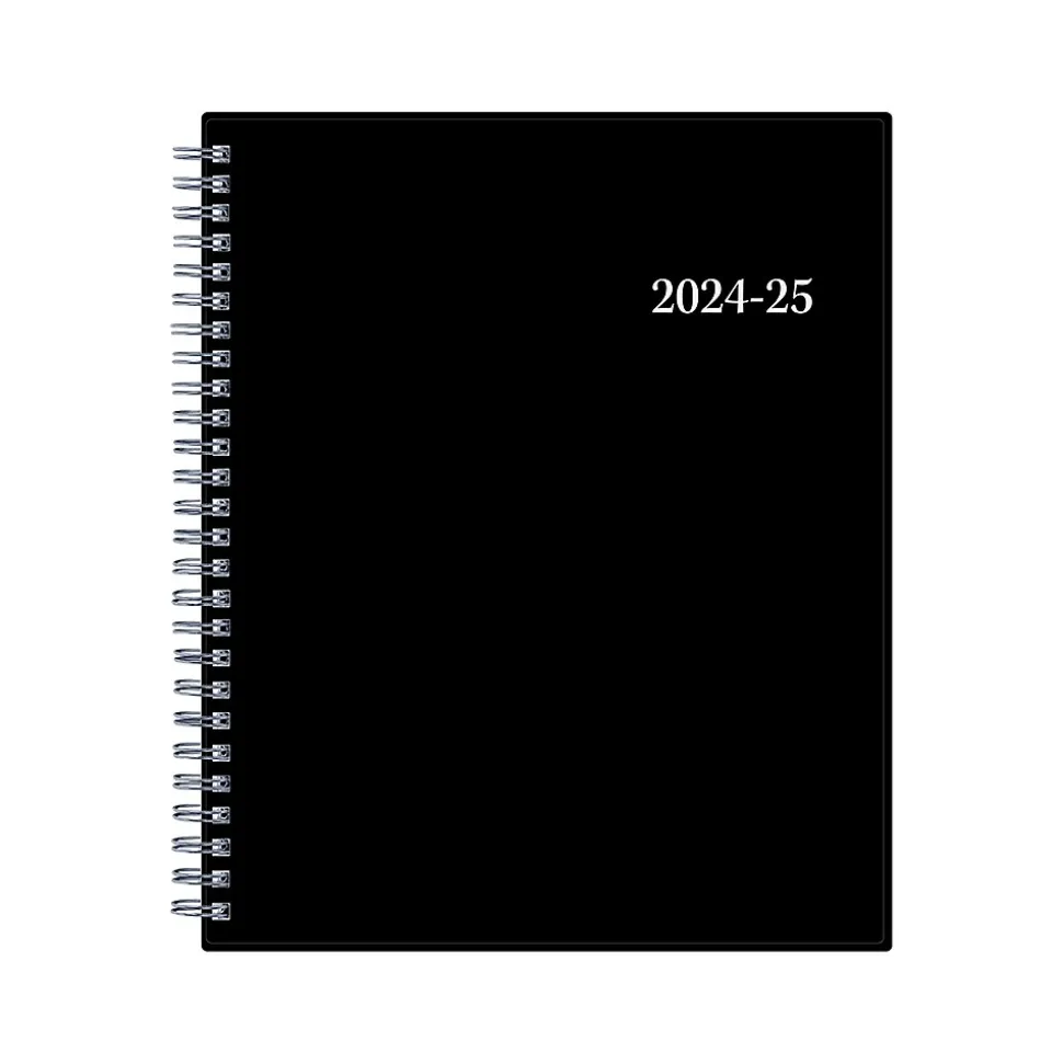 2024-2025 Blue Sky Enterprise 7" x 9" Academic Weekly & Monthly Planner, Plastic Cover, Black (131982-A25)