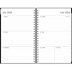 2024-2025 Blue Sky Enterprise 5" x 8" Academic Weekly & Monthly Planner, Plastic Cover, Black (130611-A25)