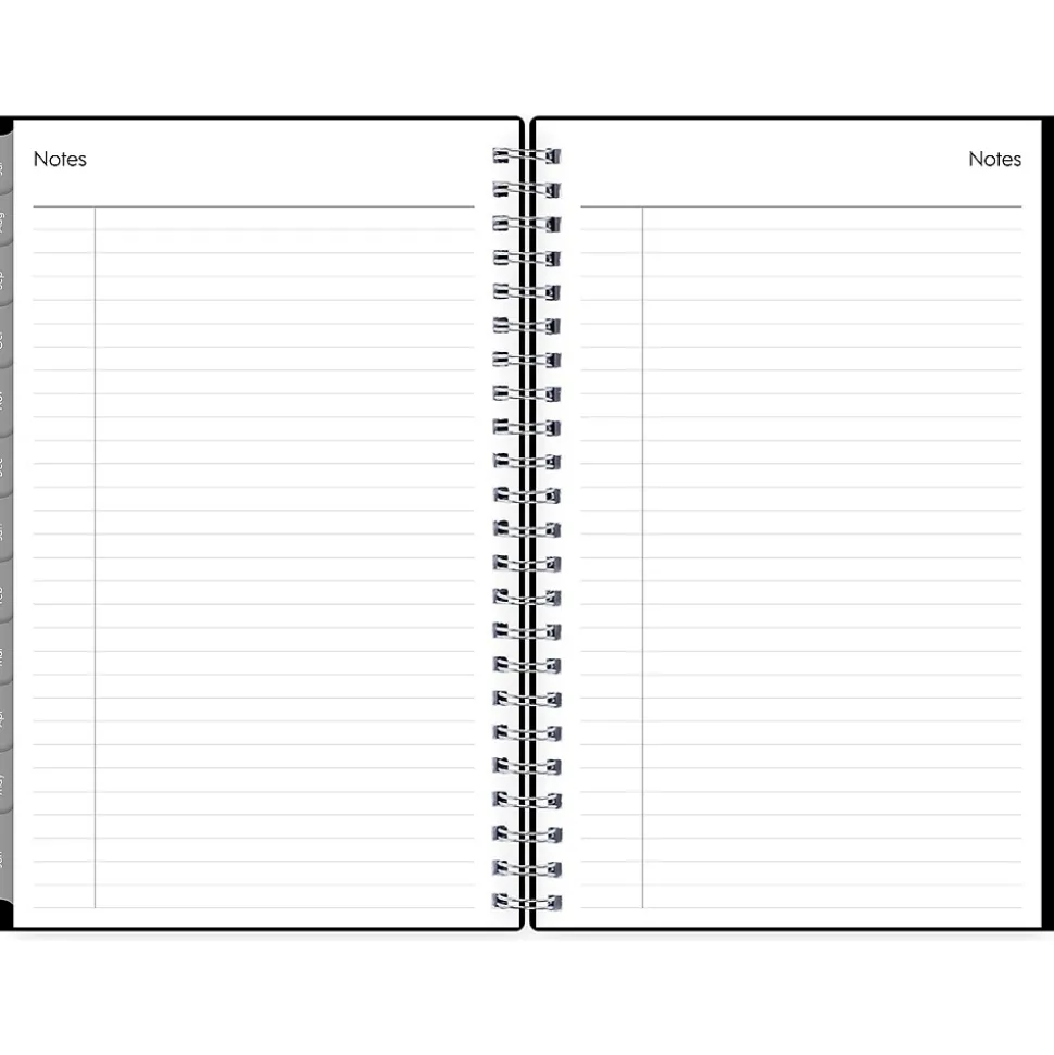 2024-2025 Blue Sky Enterprise 5" x 8" Academic Weekly & Monthly Planner, Plastic Cover, Black (130611-A25)