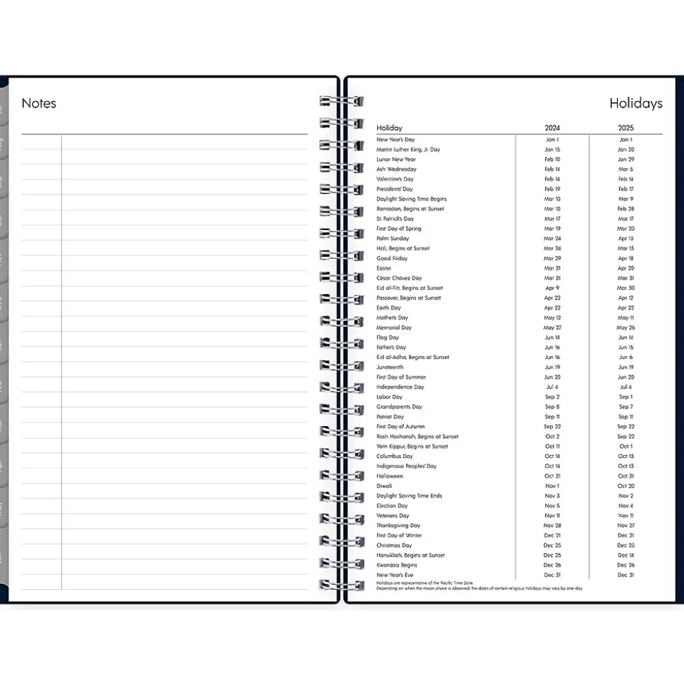 2024-2025 Blue Sky Enterprise 5" x 8" Academic Weekly & Monthly Planner, Plastic Cover, Black (130611-A25)