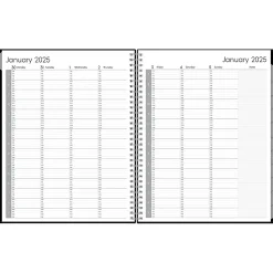 2025 Blue Sky Enterprise 8.5" x 11" Weekly & Monthly Appointment Book, Plastic Cover, Black (111289-25)