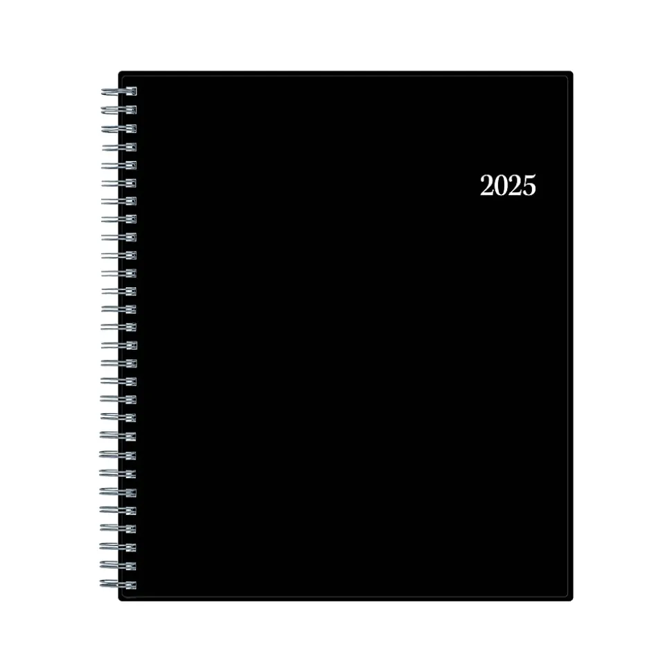 2025 Blue Sky Enterprise 8" x 10" Monthly Planner, Plastic Cover, Black (131794-25)