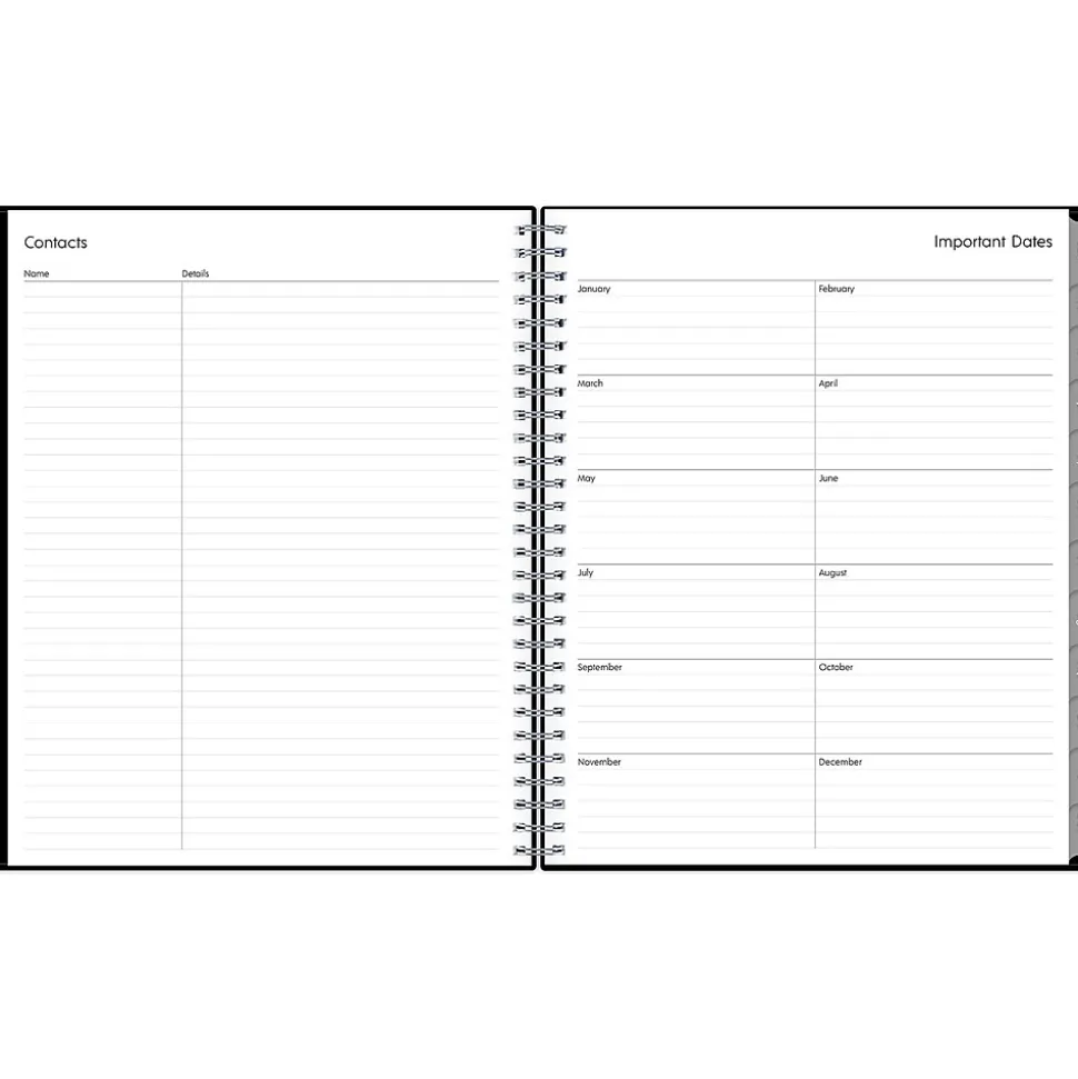 2025 Blue Sky Enterprise 8" x 10" Monthly Planner, Plastic Cover, Black (131794-25)