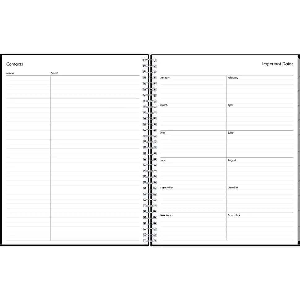 2025 Blue Sky Enterprise 8.5" x 11" Weekly & Monthly Planner, Plastic Cover, Black (111288-25)