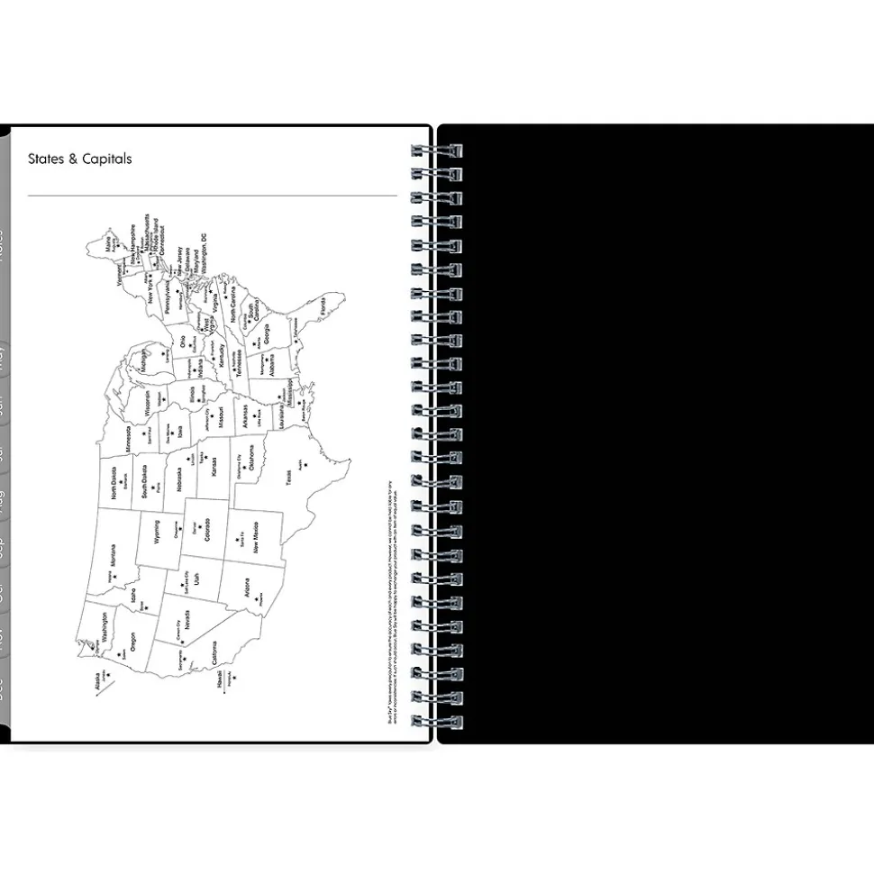 2025 Blue Sky Enterprise 5.88" x 8.63" Weekly & Monthly Planner, Plastic Cover, Black (131793-25)