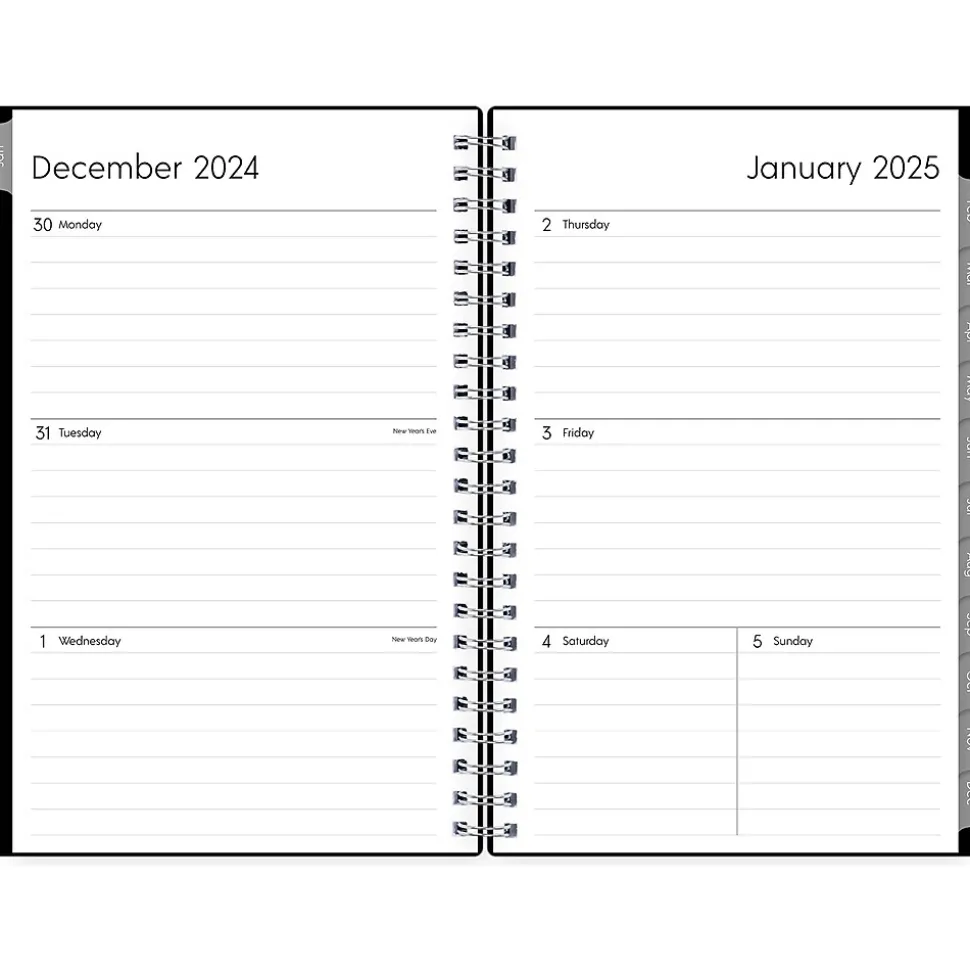 2025 Blue Sky Enterprise 5" x 8" Weekly & Monthly Planner, Plastic Cover, Black (111291-25)