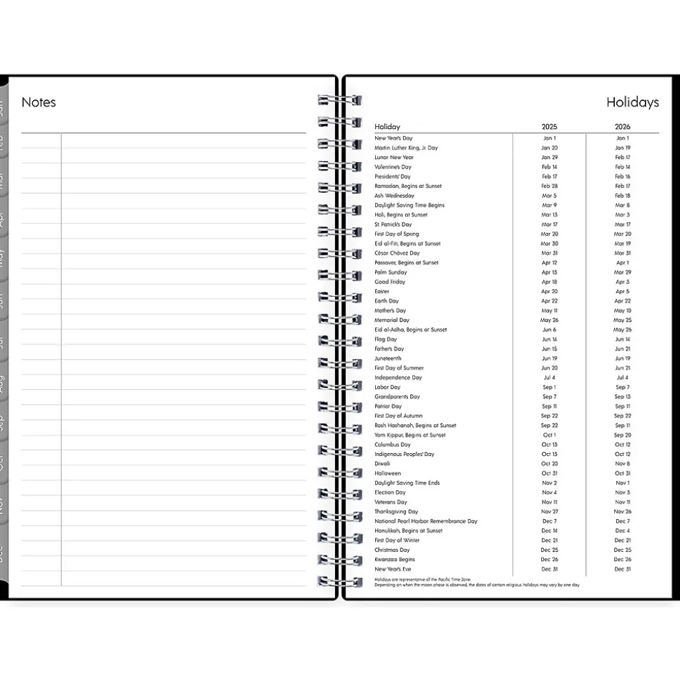 2025 Blue Sky Enterprise 5" x 8" Weekly & Monthly Planner, Plastic Cover, Black (111291-25)