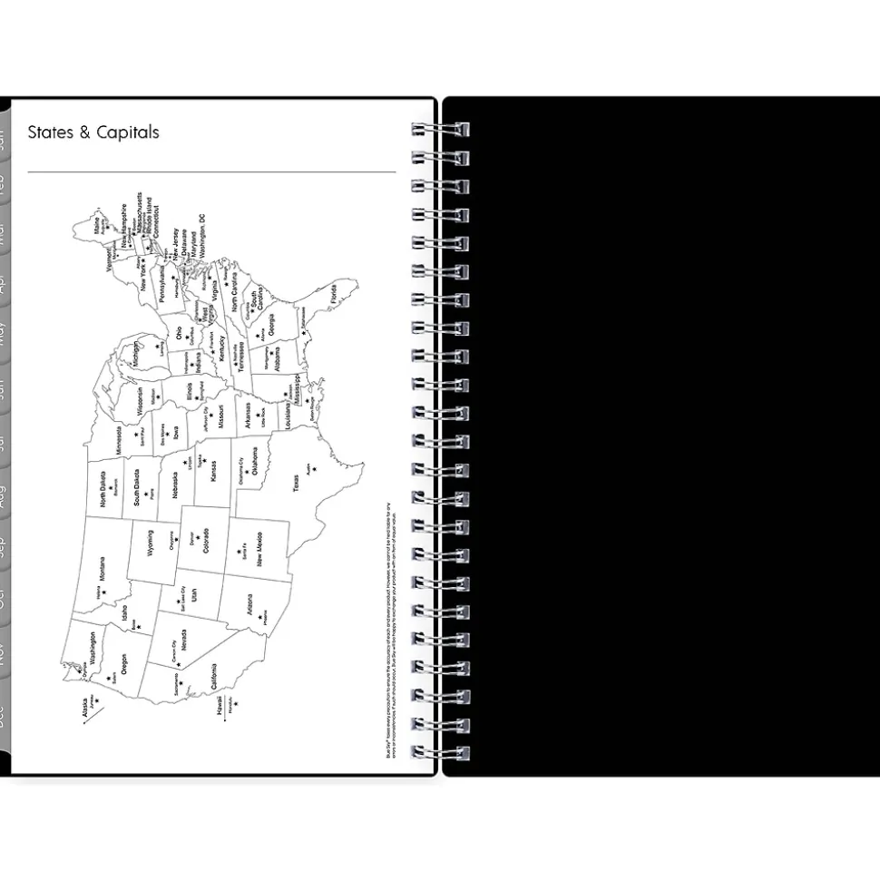 2025 Blue Sky Enterprise 5" x 8" Weekly & Monthly Planner, Plastic Cover, Black (111291-25)