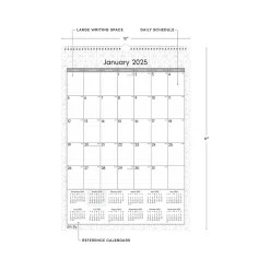 2025 Blue Sky Enterprise 12" x 17" Monthly Wall Calendar, White/Gray (117373-25)