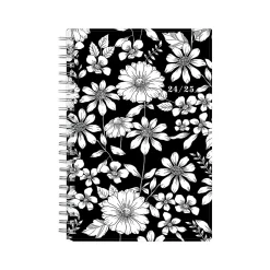 2024-2025 Blue Sky Fabiana 5" x 8" Academic Weekly & Monthly Planner, Black/White (149813)