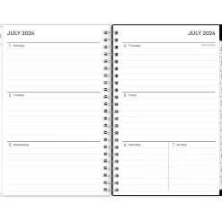 2024-2025 Blue Sky Fabiana 5" x 8" Academic Weekly & Monthly Planner, Black/White (149813)