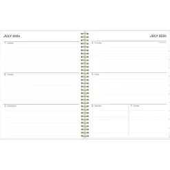 2024-2025 Blue Sky Gemma 8.5" x 11" Academic Weekly & Monthly Planner, Plastic Cover, Blue/White (118177-A25)