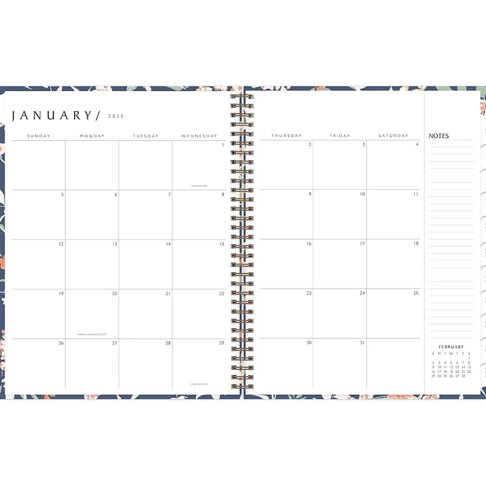 2025 Blue Sky Green Earth Effie 8.5" x 11" Weekly & Monthly Planner, Paperboard Cover, Multicolor (138325-25)