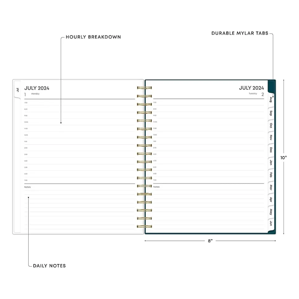 2024-2025 Blue Sky Greta 8" x 10" Academic Daily & Monthly Planner, Multicolor (146839)