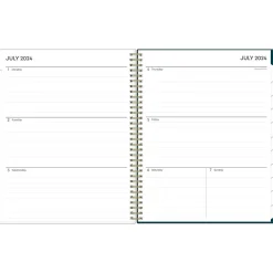 2024-2025 Blue Sky Greta 8.5" x 11" Academic Weekly & Monthly Planner, Plastic Cover, Green (136479-A25)