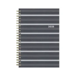 2025 Blue Sky Hadley 5" x 8" Weekly & Monthly Planner, Plastic Cover, Gray/White (150782)