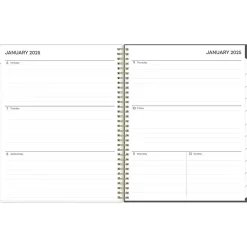 2025 Blue Sky Hadley 8.5" x 11" Weekly & Monthly Planner, Plastic Cover, Gray/White (150781)