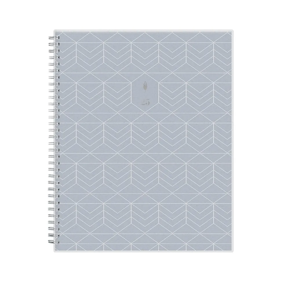 2025 Blue Sky inkWELL Press Chevy Fog 8.5" x 11" Weekly & Monthly Planner, Plastic Cover, Gray/White (147980)