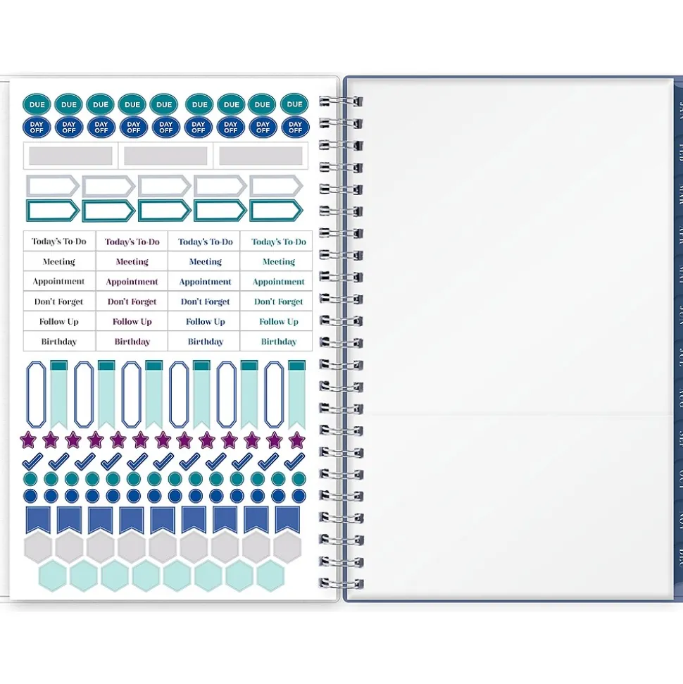 2025 Blue Sky inkWELL Press Chevy Fog 5" x 8" Weekly & Monthly Planner, Plastic Cover, Gray/White (152186)