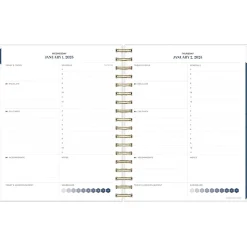 2025 Blue Sky inkWELL Press Ombre Sky 7" x 9" Daily & Monthly Planner, Plastic Cover, Blue/Pink (152188)