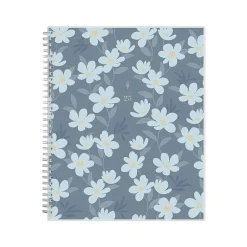 2025 Blue Sky inkWELL Press Twilight Blooms 8.5" x 11" Weekly & Monthly Planner, Plastic Cover, Blue/Yellow (152447)