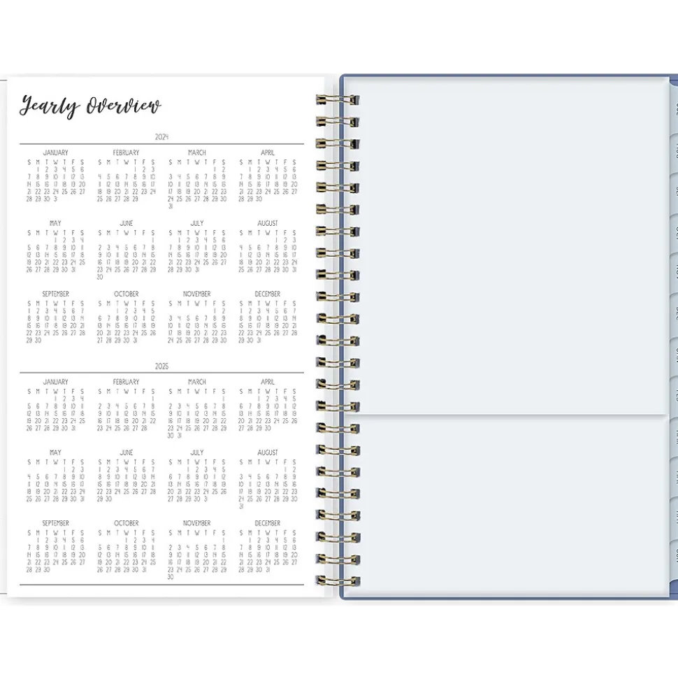 2024-2025 Blue Sky Ivory Paper Co Julieanne 5" x 8" Academic Weekly & Monthly Planner, Plastic Cover, Multicolor (146888)