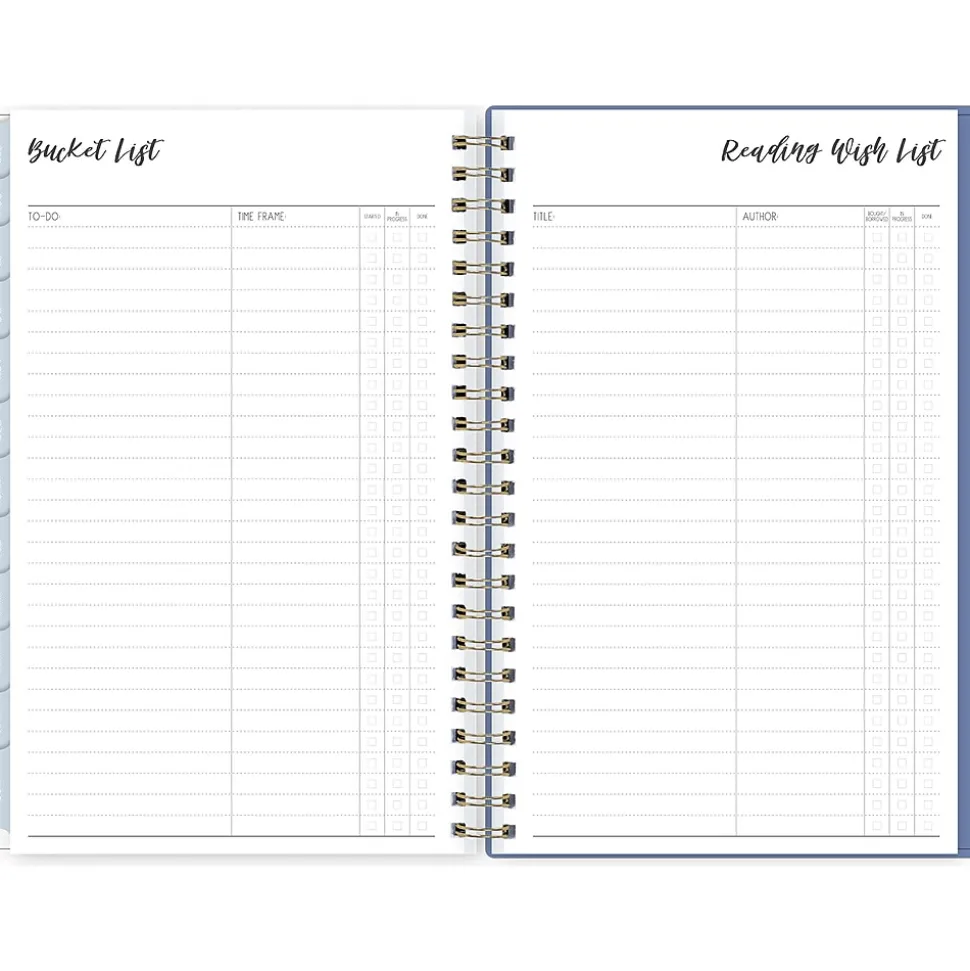 2024-2025 Blue Sky Ivory Paper Co Julieanne 5" x 8" Academic Weekly & Monthly Planner, Plastic Cover, Multicolor (146888)