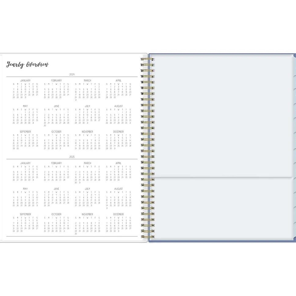 2024-2025 Blue Sky Ivory Paper Co Julieanne 8.5" x 11" Academic Weekly & Monthly Planner, Plastic Cover, Multicolor (146880)