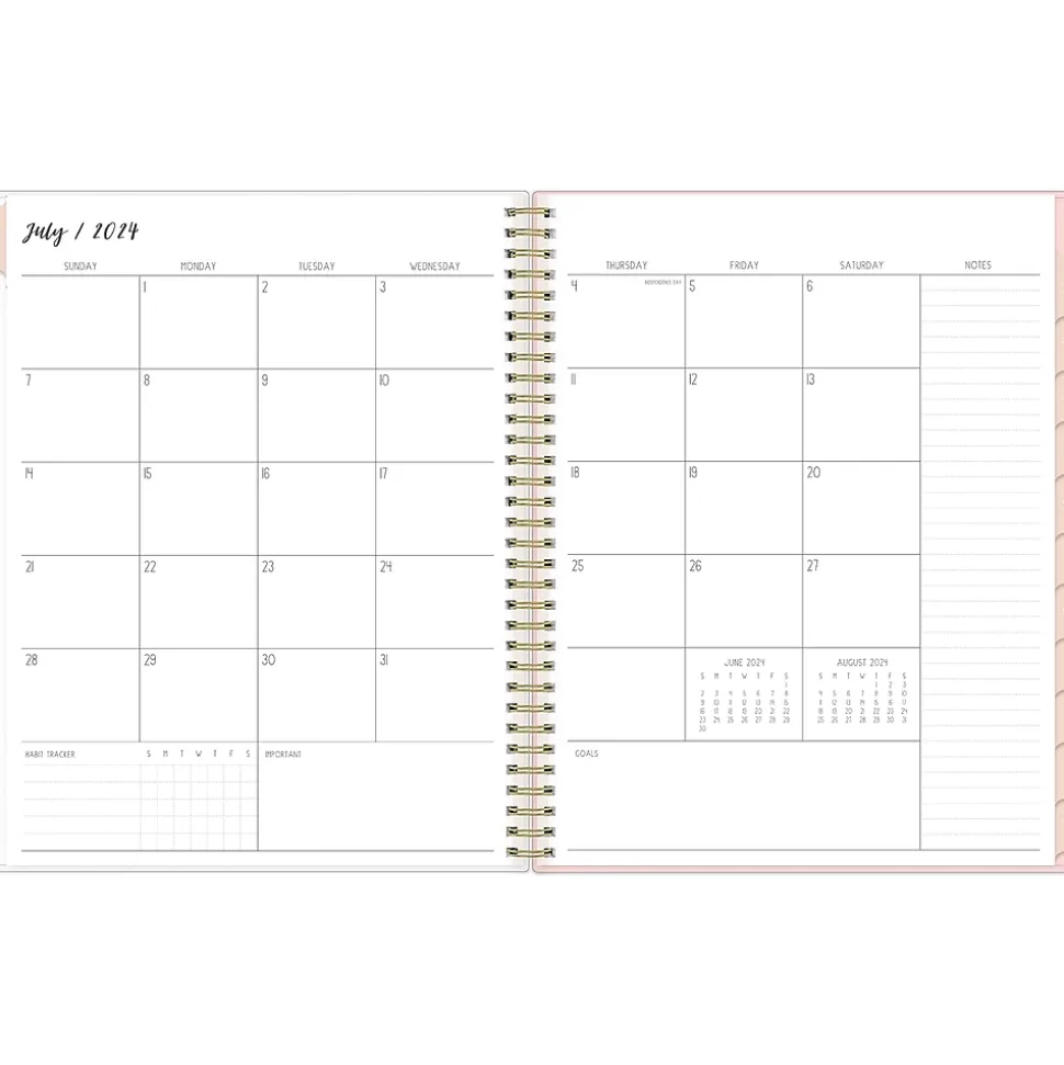 2024-2025 Blue Sky Ivory Paper Co Sammi 8.5" x 11" Academic Weekly & Monthly Planner, Plastic Cover, Multicolor (146874)