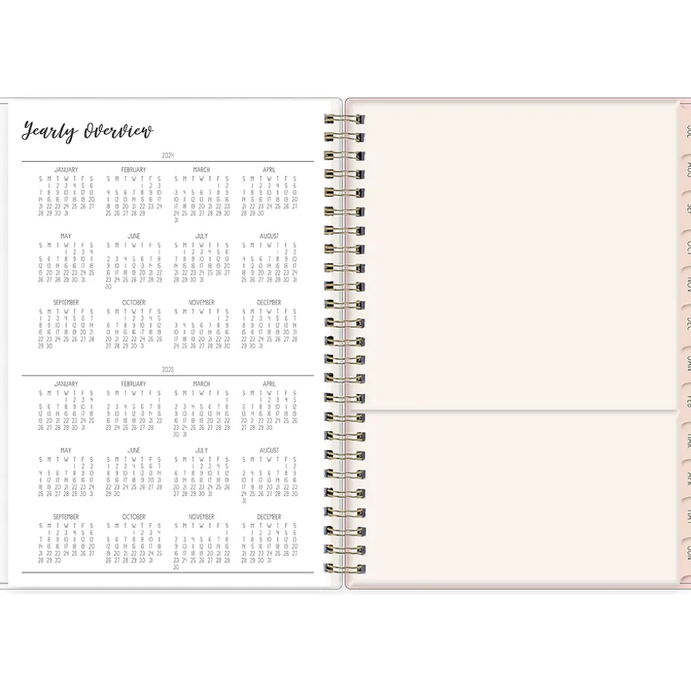 2024-2025 Blue Sky Ivory Paper Co Sammi 5.88" x 8.63" Academic Weekly & Monthly Planner, Plastic Cover, Multicolor (146884)