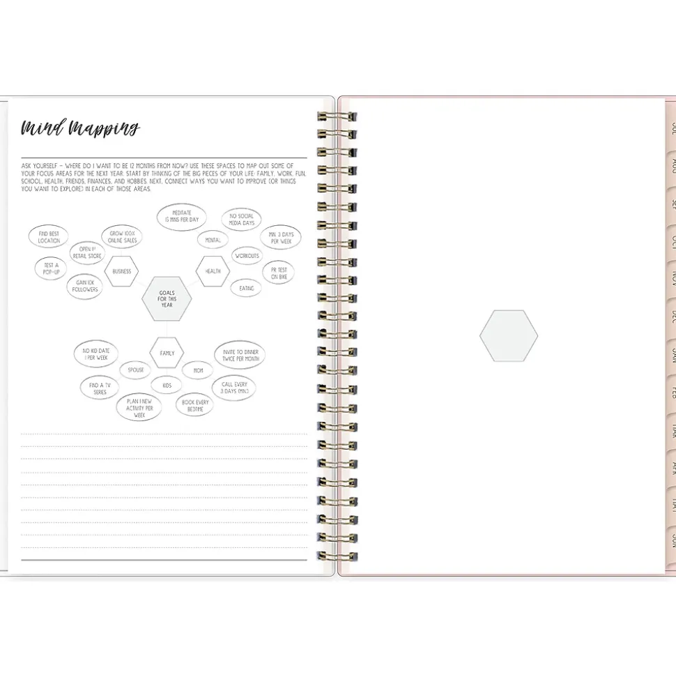 2024-2025 Blue Sky Ivory Paper Co Sammi 5.88" x 8.63" Academic Weekly & Monthly Planner, Plastic Cover, Multicolor (146884)