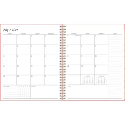2024-2025 Blue Sky Ivory Paper Co Flamingo Pink 8" x 10" Academic Monthly Planner, Plastic Cover (146896)