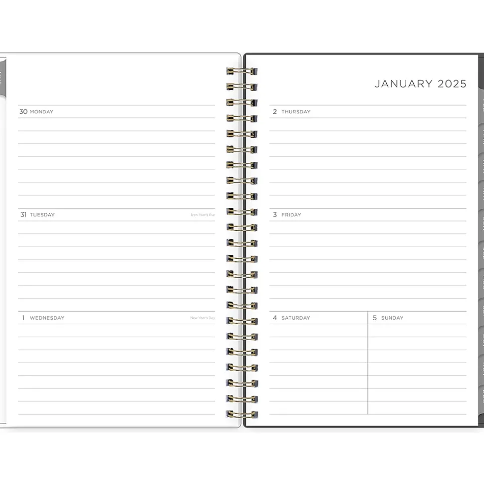 2025 Blue Sky Kelly Ventura Midnight Garden 5" x 8" Weekly & Monthly Planner, Plastic Cover, Multicolor (140946-25)