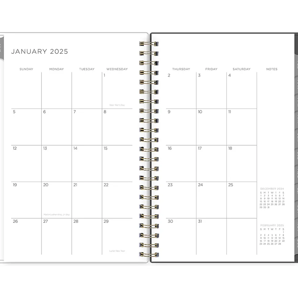 2025 Blue Sky Kelly Ventura Midnight Garden 5" x 8" Weekly & Monthly Planner, Plastic Cover, Multicolor (140946-25)