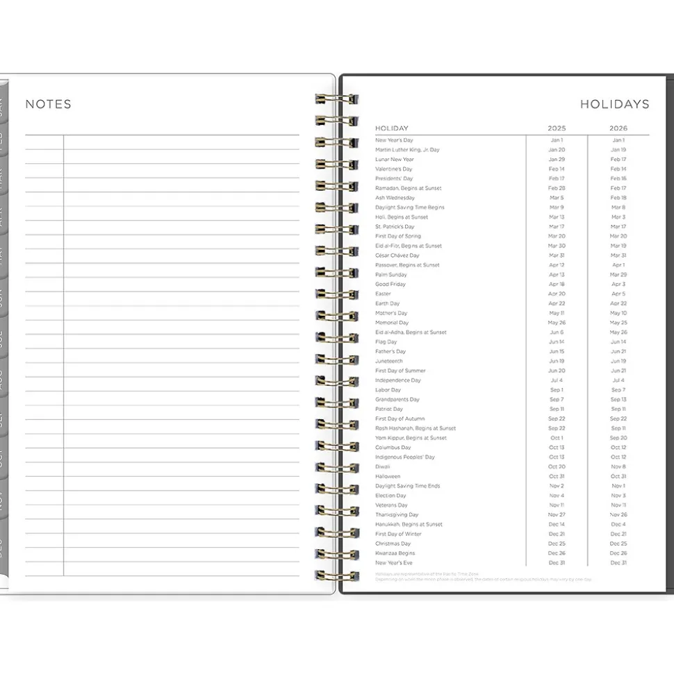 2025 Blue Sky Kelly Ventura Midnight Garden 5" x 8" Weekly & Monthly Planner, Plastic Cover, Multicolor (140946-25)