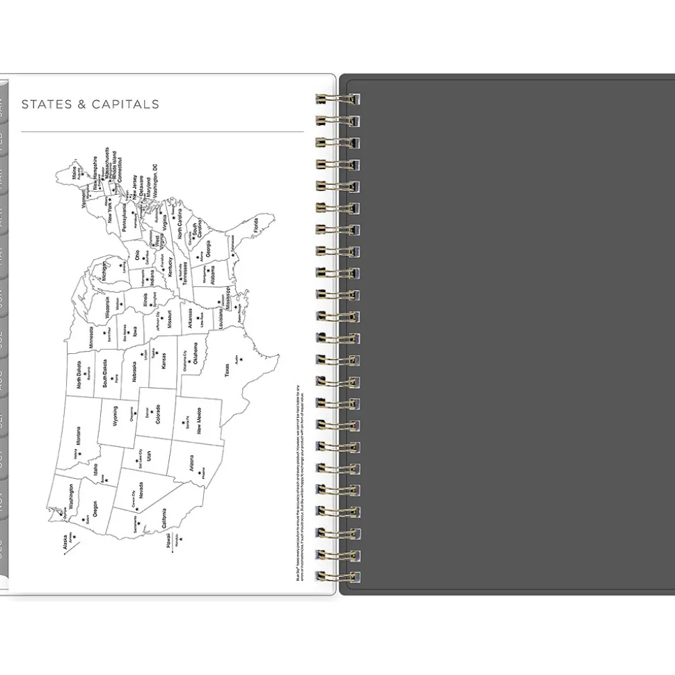 2025 Blue Sky Kelly Ventura Midnight Garden 5" x 8" Weekly & Monthly Planner, Plastic Cover, Multicolor (140946-25)